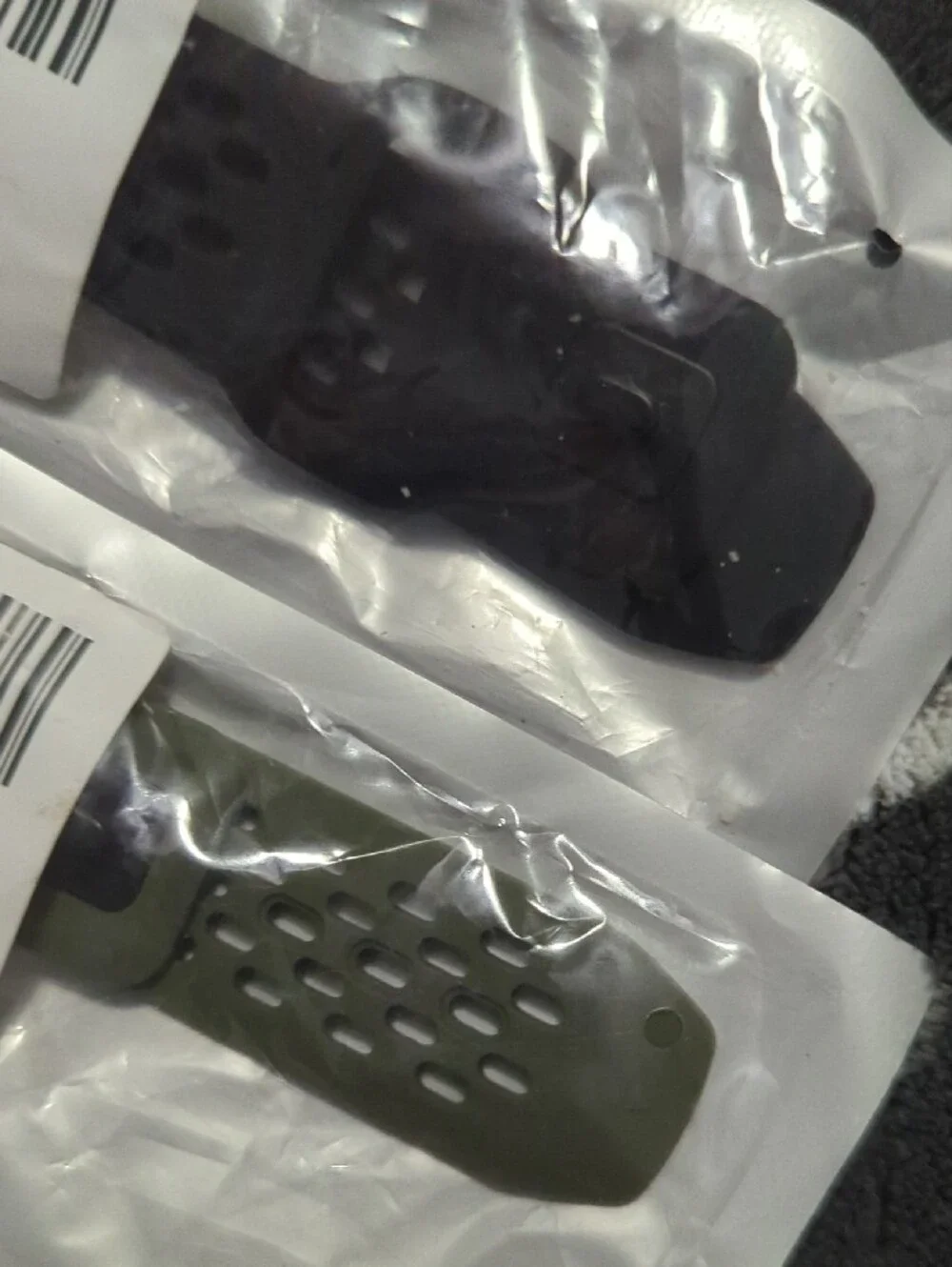 Silicone Watch Bands - Black and Olive Green